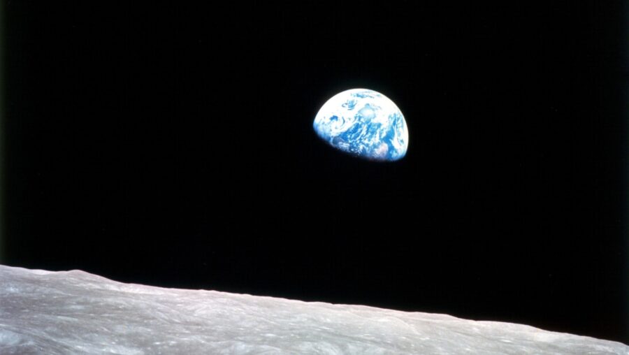photo de la Terre prise depuis la Lune