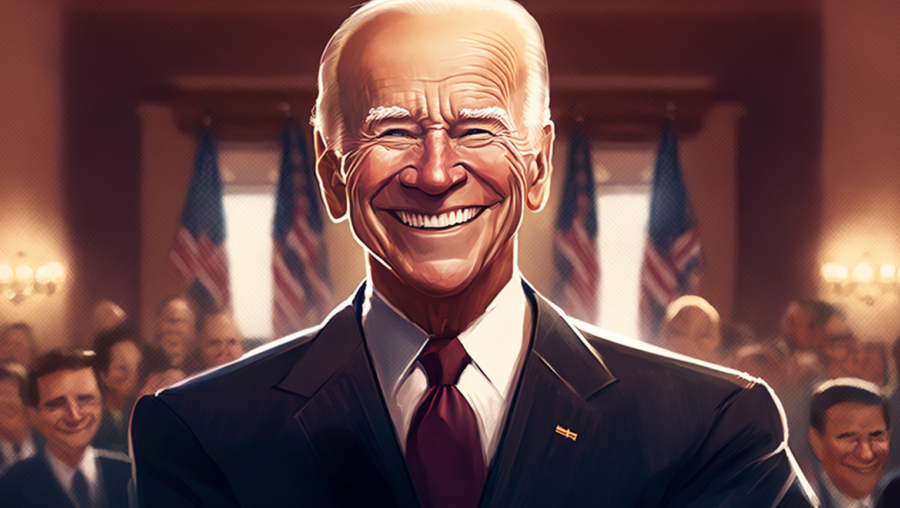 Joe Biden souriant