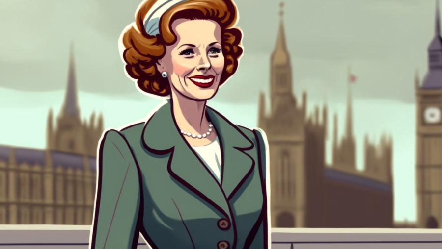 Margaret Thatcher devant le parlement
