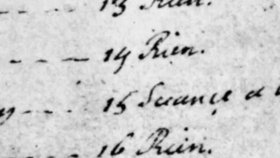extrait du journal personnel du roi de France Louis XVI.
